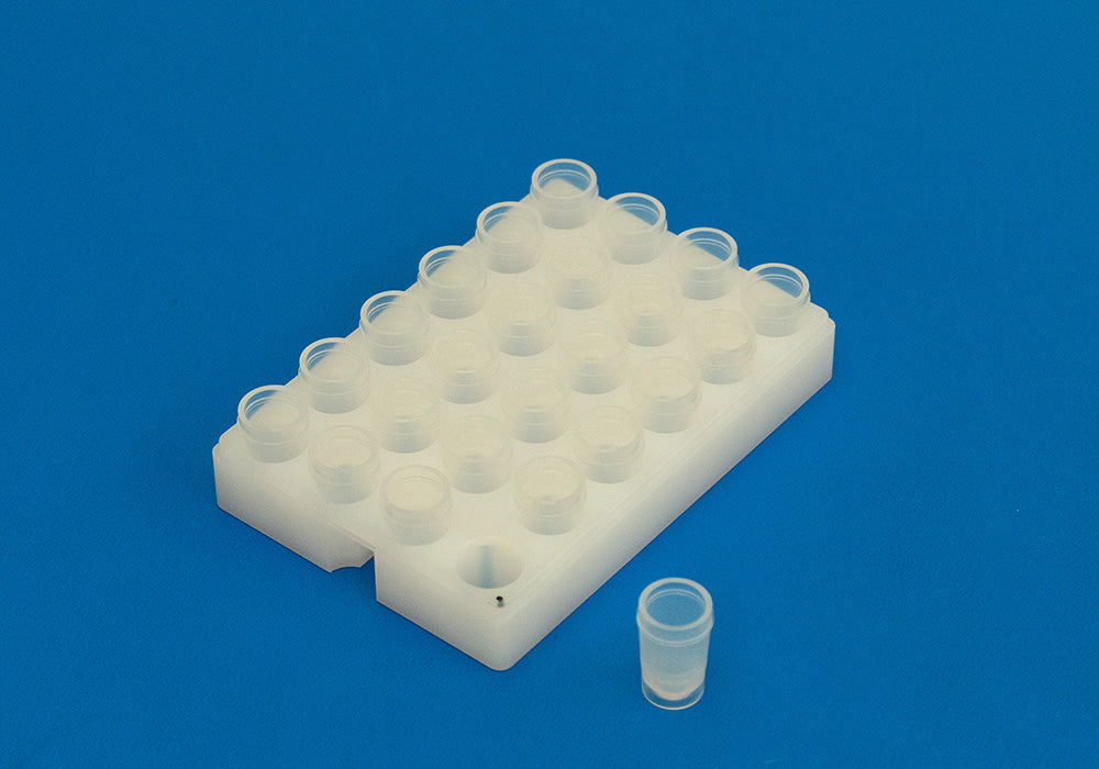 24 Position Short Rack Kit with Cover - includes 24 - 1.5mL PFA Vials