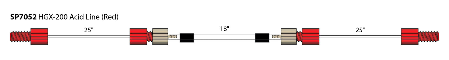 HGX-200 Acid line assembly (Red)