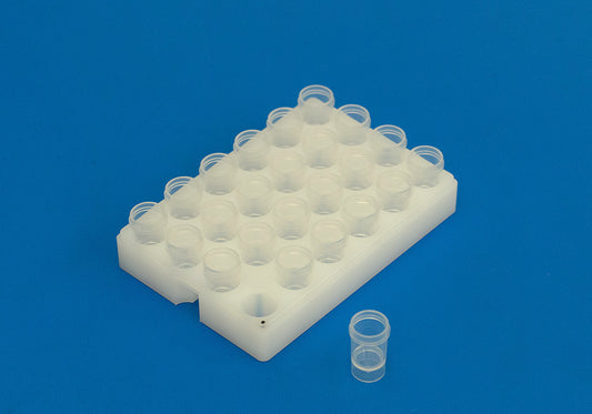 24 Position Short Rack Kit with Cover - includes 24 - 2.0mL Polypropylene Vials