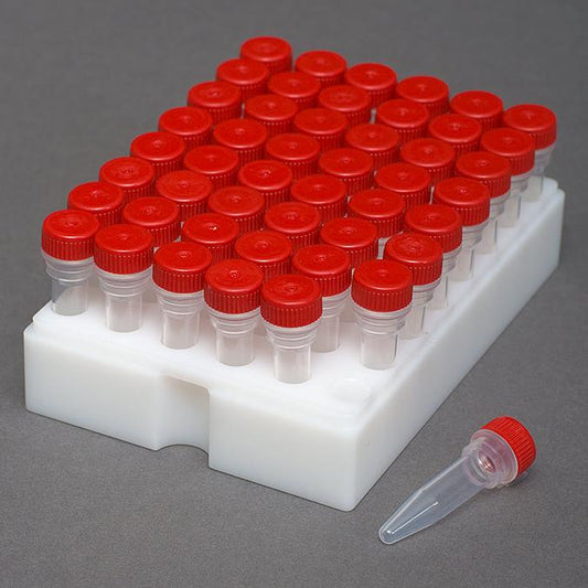 48 Position Short Rack Kit - includes 48 - 0.5mL Polypropylene Vials, with Screw On Caps